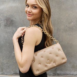 Nicole Lee USA Diamond Flower Messenger Crossbody Bag